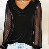 Avery™ Elegant Blouse with draped collar