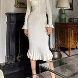 Jazlyn™ Elegant Ruffled Knit Dress