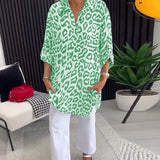 Isobel™ Elegant Leopard Printed Collar Blouse