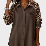 Jackie™ Leopard Print Button-Down Shirt