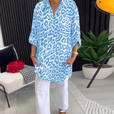 Isobel™ Elegant Leopard Printed Collar Blouse