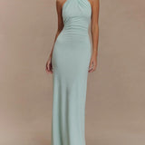 Chellie™ Slinky Halter Maxi Dress