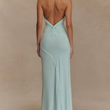 Chellie™ Slinky Halter Maxi Dress