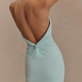 Chellie™ Slinky Halter Maxi Dress