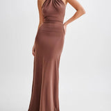Chellie™ Slinky Halter Maxi Dress