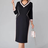 Alexa™ Elegant V-neck dress