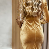 Sharry™ Elegant Velvet Sequin Dress