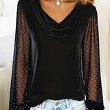 Avery™ Elegant Blouse with draped collar
