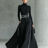 Rachelle™ Long Sleeve Maxi Dress + Free Belt