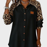 Jackie™ Leopard Print Button-Down Shirt