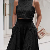 Larissa™ Embroidered Top & High-Waist Maxi Skirt Set