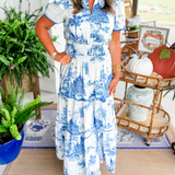 Esther™ Classic Toile Maxi Dress