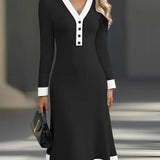 Kaylin™ Stylish Long-Sleeve Dress