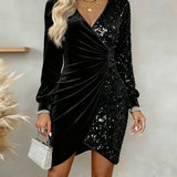 Sharry™ Elegant Velvet Sequin Dress