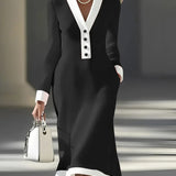 Kaylin™ Stylish Long-Sleeve Dress