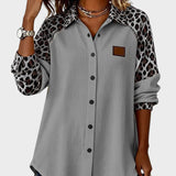 Jackie™ Leopard Print Button-Down Shirt