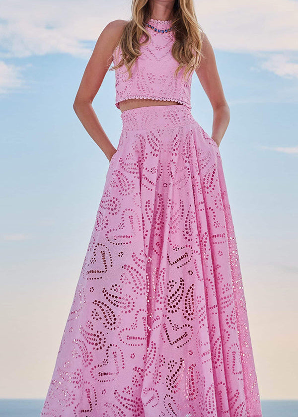 Larissa™ Embroidered Top & High-Waist Maxi Skirt Set