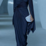 Melyssa™ Pleated Drape Maxi Dress