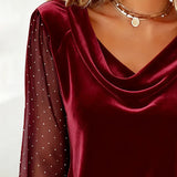 Avery™ Elegant Blouse with draped collar