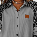 Jackie™ Leopard Print Button-Down Shirt