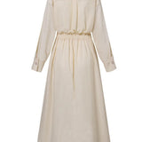 Elsie™ Elegant Button Lapel Midi Dress