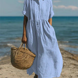 Alianna™ Elegant Shirt Dress