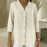 Abigail™ Elegant Denim Blouse