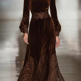 Serene™ Elegant Suede Maxi Dress