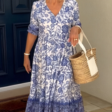 Penelope™ Elegant Floral V-Neck Dress