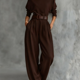 Jessica™ Elegant Top & Straight-Leg Pants Set