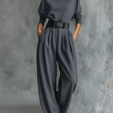 Jessica™ Elegant Top & Straight-Leg Pants Set