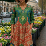Bianca™ Vintage Floral Long Dress