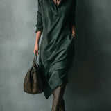 Elvira™ Relaxed Velvet Dress with Pockets