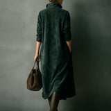 Elvira™ Relaxed Velvet Dress with Pockets