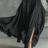 Cybele™ Black Turtleneck & Pleated Skirt Set