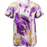 Mildred™ Marble Print Short Sleeve Shirt
