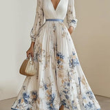 Lexy™ Pleated Chiffon Floral Maxi Dress