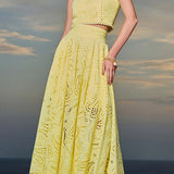 Larissa™ Embroidered Top & High-Waist Maxi Skirt Set