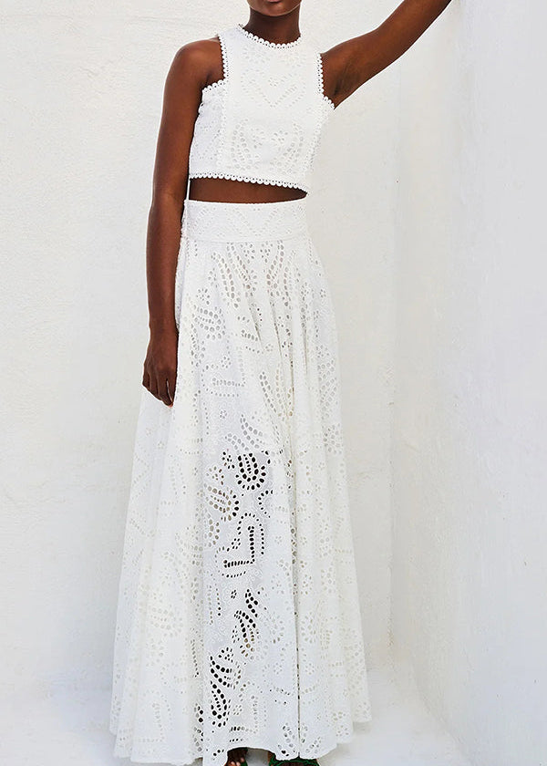 Larissa™ Embroidered Top & High-Waist Maxi Skirt Set