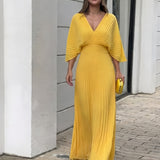 Stephanie™ Elegant Pleated Maxi Dress