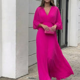 Stephanie™ Elegant Pleated Maxi Dress