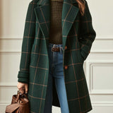 Kayla™ Retro Plaid Tweed Coat