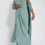 Ellie™ Elegant Long Dress with Cardigan