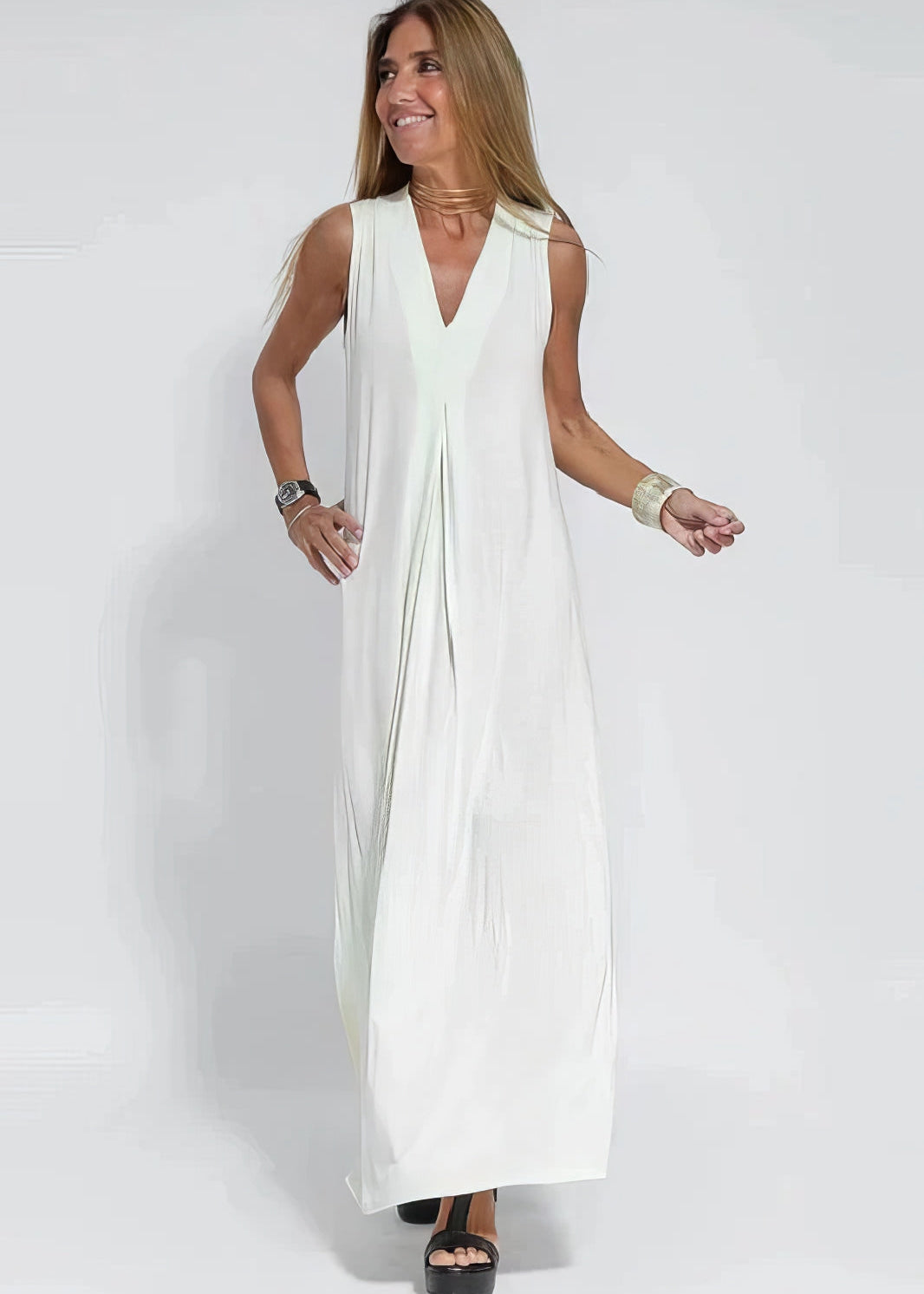 Ellie™ Elegant Long Dress with Cardigan
